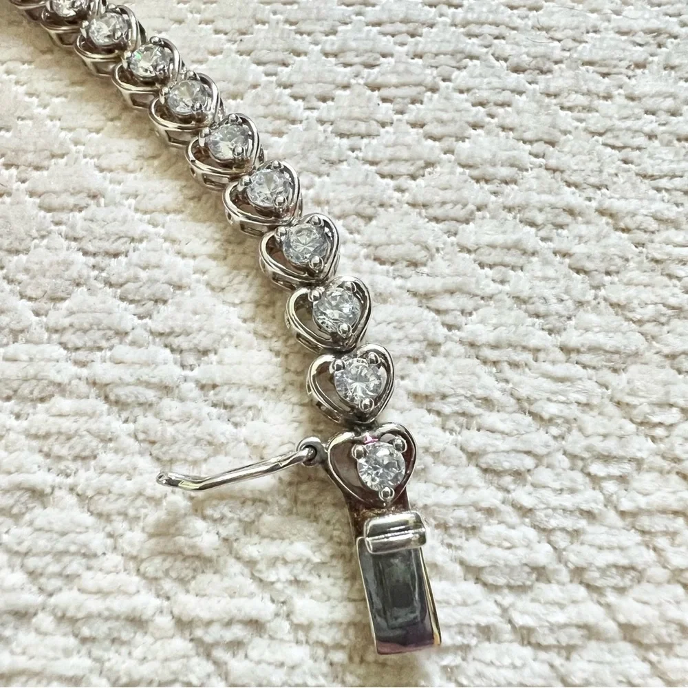 Ross Simons sterling silver 925 CZ tennis bracelet vintage - Picture 5 of 9